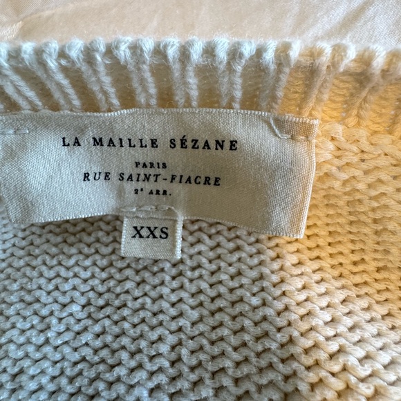 Sezane Léontine Jumper Ecru / Camel - Size XXS - Picture 5 of 5